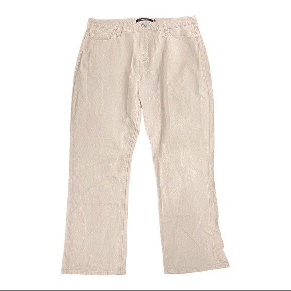 NEW Hudson Ivory Barbara High Rise Crop Straight Jeans 33 Size 12 *Labeled Sz 30 - Picture 5 of 11